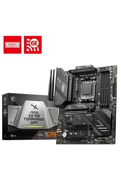 MSI Mag X670e Tomahawk Wifi Amd X670 Socket Am5 DDR5 6600(OC)mhz ATX Gaming (GAMER) Motherboard