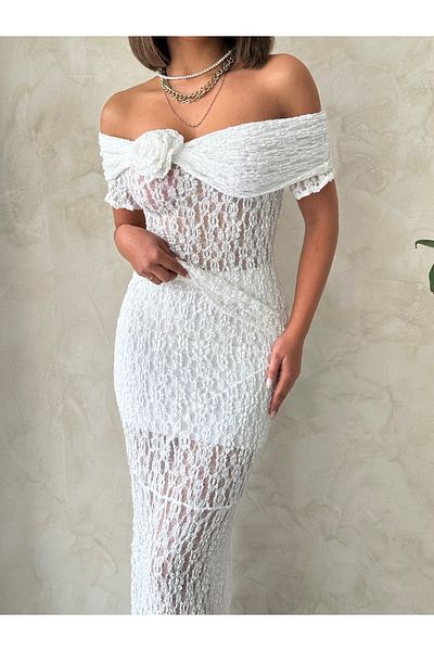 Miss Allos Γυναικεία μπλούζα με μεγάλο τριαντάφυλλο με λεπτομέρεια με δαντέλα Princess γιακά
