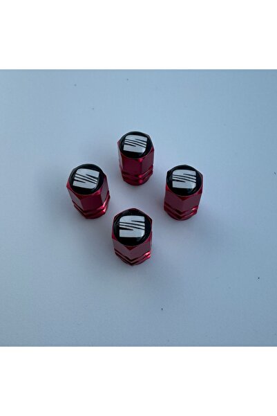 Aksefuar Lazer Seat Cordoba ile Uyumlu Logolu Alüminyum Altıgen Kırmızı Sibop...