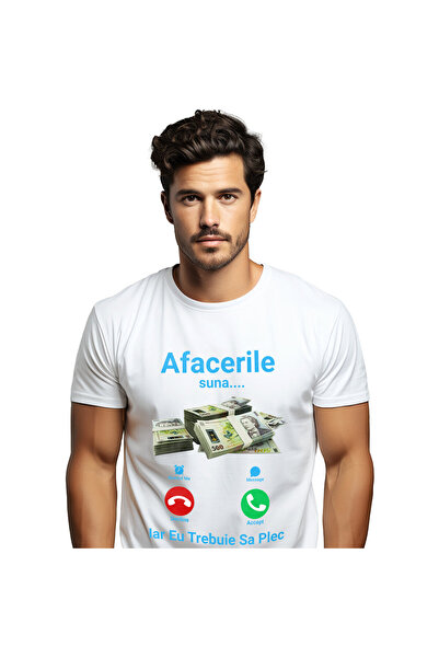 StoryGift Romania Tricou Barbati cu Apel Telefon Teanc De Bani Bancnote 500 l...