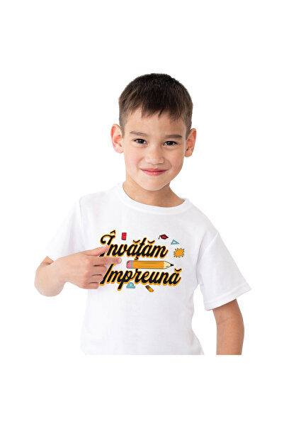 StoryGift Romania Tricou Copii cu Rechizite scolare Copii Creion Imens Invata...
