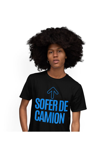 StoryGift Romania Tricou Barbati cu Iubitor De Camioane Meserie Sageata Masin...