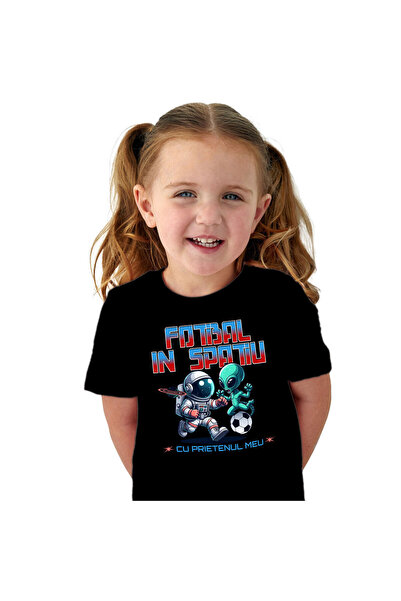 StoryGift Romania Tricou Copii cu Om Spatial Extraterestru Si Astronaut Meci ...