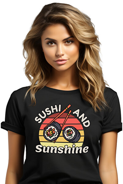 StoryGift Romania Tricou Femei Personalizata Pentru Iubitorii de Sushi Cu Mes...