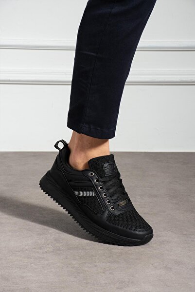 L.A Polo High Sole Black Men's Sneaker