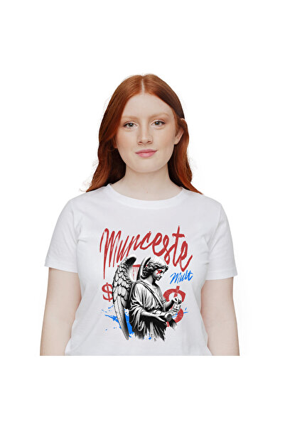 StoryGift Romania Tricou Femei cu Statuie Fata Cu aripi De Inger Rola De Banc...