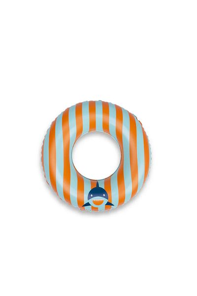 Swim Essentials Orange Blue Sharks Swimming Ring 55cm