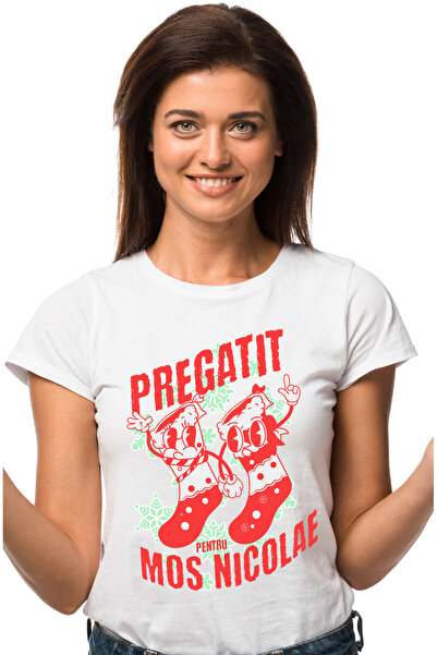 StoryGift Romania Tricou Femei pregatit pentru mos nicolae sosete pereche Cra...