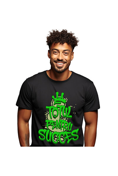 StoryGift Romania Tricou Barbati cu Citat Motivational Cu Simbol Dolar Coroan...