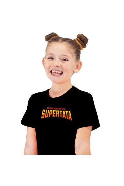 StoryGift Romania Tricou Copii cu Design Stil Super Erou tataFamilie Copii Dragoste cu imprimeu pe,Black_6ANI