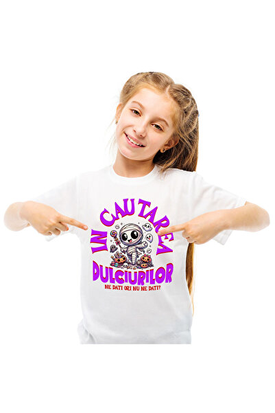 StoryGift Romania Tricou Copii cu Mumie vesela De Hallowen, Fantome Si Dovlec...