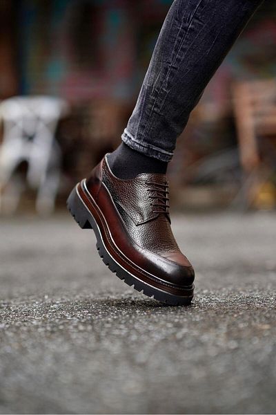 Ahmed Hamdi Bey Orlando brown men's leather shoes