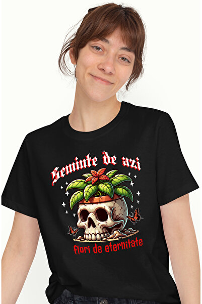 StoryGift Romania Tricou Femei seminte de astazi flori de eternitate cu impri...