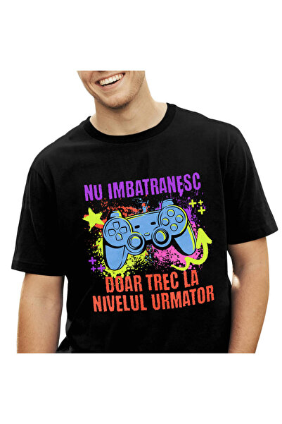 StoryGift Romania Tricou Barbati cu Maneta Jocuri Video Arta Abstracta Desen ...