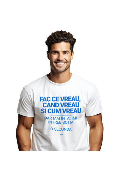 StoryGift Romania Tricou Barbati cu Mesaj Haios In Limba Romana Albastru, Sot...