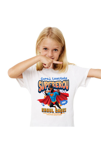 StoryGift Romania Tricou Copii cu Minge Baseball Supereroi Personaje In Echip...