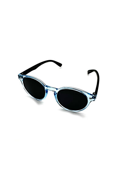 Polo Hill Unisex Mavi-Füme Polarize Cam TR90 Kemik Kapalı Çerçeve  Oval - Yuv...
