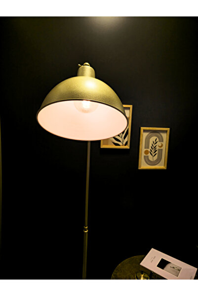 Luzarana Dolce Sarı Lambader Hareketli Başlık Modern Dekoratif Metal Tasarım Çalışma & Oturma Odası Lambader