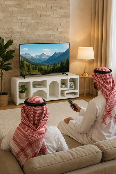 MARIA HOMES حامل تلفزيون أبيض عصري مع أرفف مفتوحة مقوسة - وحدة تحكم وسائط بسيطة 180 × 40 × 50 سم