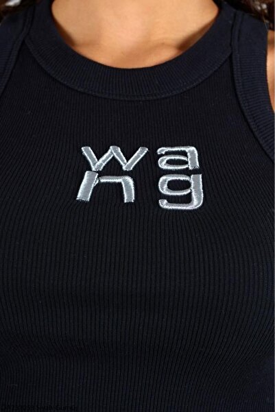 My Blog Μαύρο Ασημί Halter Collar Wang Glitter Κεντημένο εσώρουχο