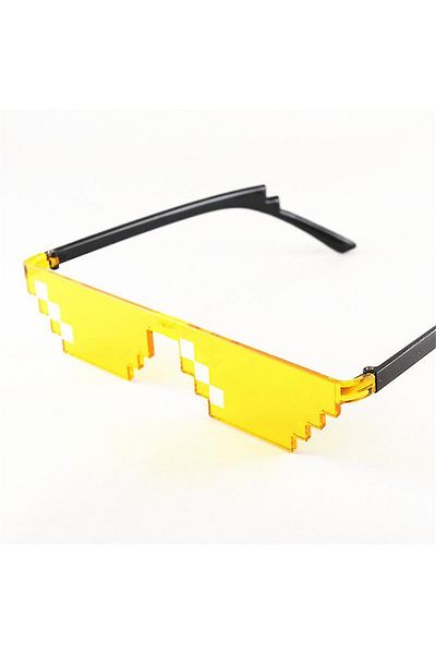 Generic Thug Life “Deal with It” Pixel Mosaic Glasses • Colorful Pc Frame • Party & Costume Accessory (Unisex)