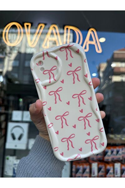 OVADA XIAOMI REDMI 9A Uyumlu Kamera Korumalı Dalgalı Kenarlı Kalp ve Kurdele ...