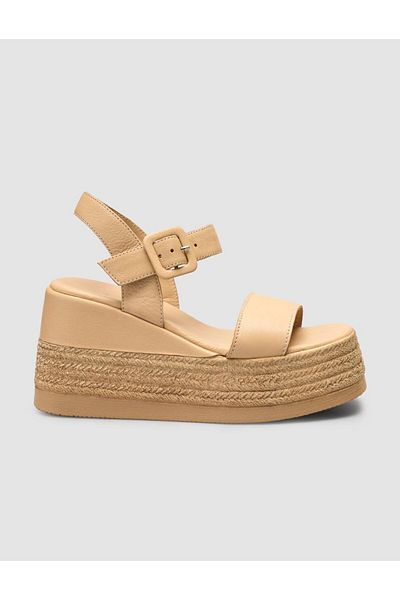 Cabani 100% Genuine Leather Beige Women's Sandals