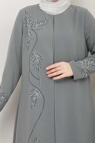 ESLEMNUR Plus Size Leaf Stone Mother Dress En7008