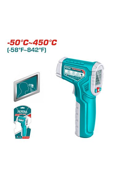 TOTAL Infrared Thermometer - Non-contact Digital Laser, High Accuracy, Wide Range