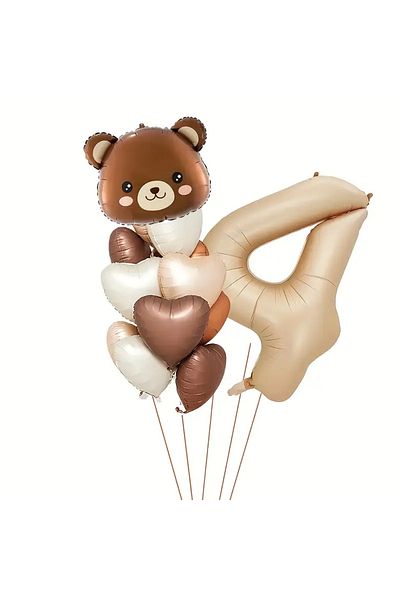 ATAKENT PARTİ Cute Teddy Bear Birthday Party Set