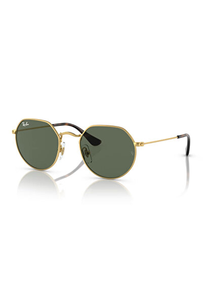 Ray-Ban Junior Unisex Altın-yeşil Organik (UV) Cam Çelik Kapalı Çerçeve Oval ...