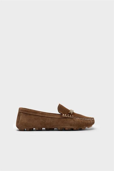 Milaura Women's Taba Suede Genuine Leather Loafer 20459