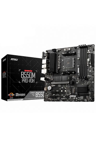 MSI مقبس B550m Pro-vdh AMD B550 - DDR4 4400(OC)mhz Matx Gaming Motherboard
