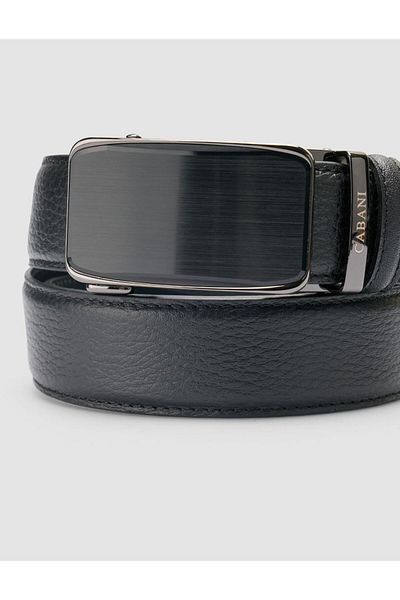 Cabani 100% Genuine Leather Black 3.5 cm Men's Belt