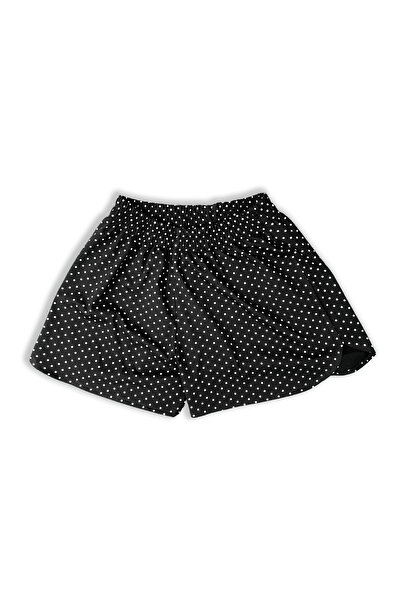 OEM Women's Black Polka Dot Pajama Set, Comfortable With Shorts And Cropped Top, Cotton