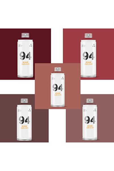 MONTANA MTN 94 Cans Grafiti Sprey Boya Seti 5'li Adet 400ml Kiremit Tonları