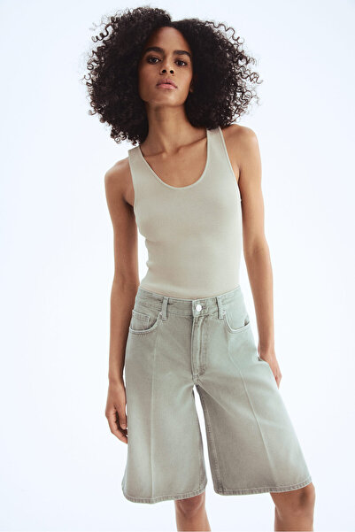 H&M Kot Bermuda Şort