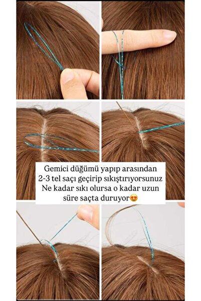 EMKSHOP Tinsel Hair Silvery Hair Accessory Hair Sparkle Sidepiece Hair Tinsel Shiny Hair