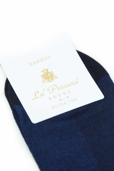 La Pescara Saks Blue Ultra Luxury Σετ 6 ανδρικών κάλτσες από μπαμπού μισό CRP390
