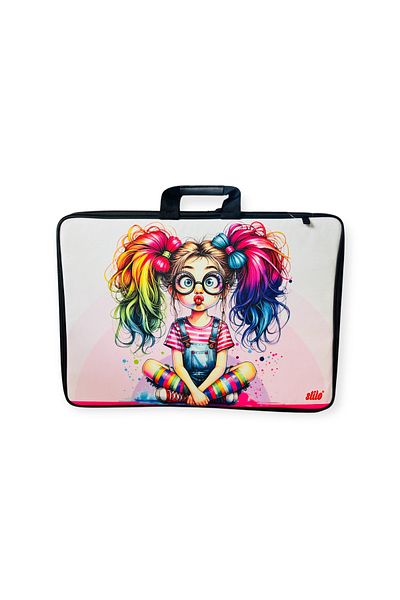 Polin 39X55Cm Unbreakable Waterproof Fabric Patterned Project and Picture Bag