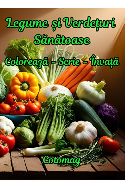 Co Книжка за оцветяване със здравословни зеленчуци: Оцвети-Пиши-Учи / Заниман...