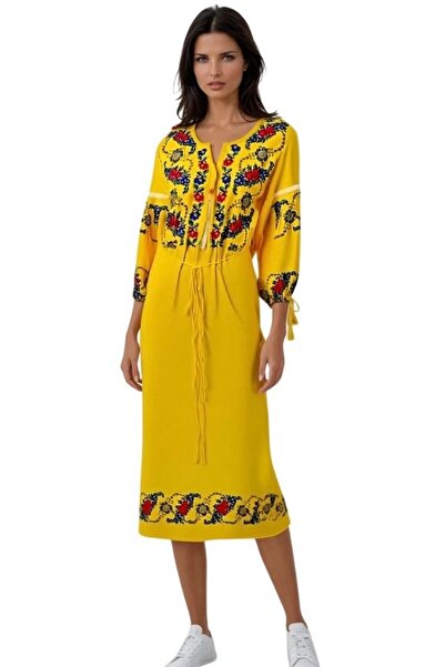 rody's forever Γυναικείο casual φόρεμα RC24, κίτρινο