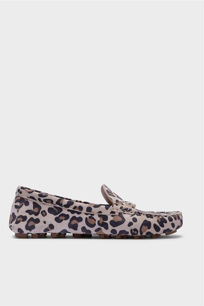 Milaura Women's Leopard Suede Genuine Leather Loafer 20437