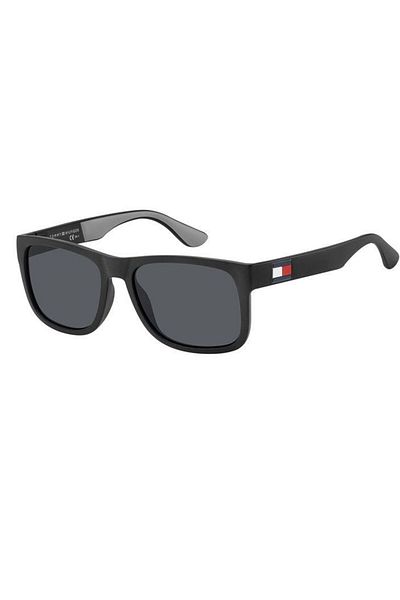 Tommy Hilfiger Unisex Black Organic (Uv) Glass Cellulose Acetate (Cellophane) Closed Frame Rectangle Sunglasses Th1