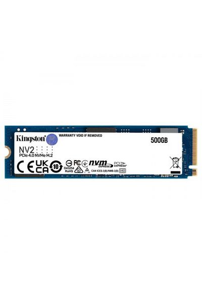 Kingston قرص Nv2 Snv2s/500g 500gb 3500/2100mb/s PCIE 4.0 Nvme M.2 SSD