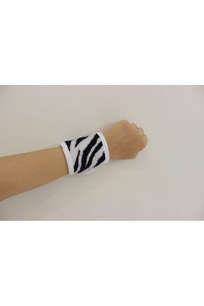 Ender Home 2 Pack Zebra Pattern Wristband - Sports Wristband 100% Cotton