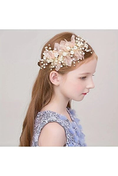 GlassySKY إكسسوار شعر أنيق وأنيق على شكل زهرة اللؤلؤ لعيد الميلاد/الزفاف/الحن...