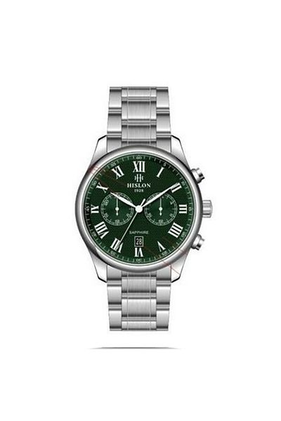 Hislon Dt113s-15ss Metal Cord Green Dial Calendar Function Men's Watch - New Season