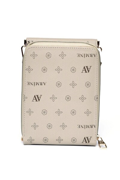 Armine Omuz Askılı Günlük Çanta Baskılı Çanta Vizon