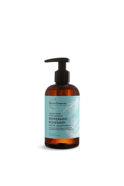 Sirra Organics Liquid soap with mint and rosemary, 250 ml